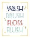 Wash Brush Floss Flush Shark Coral Part II