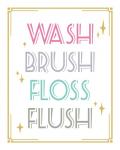 Wash Brush Floss Flush Shark Pink Part II