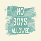 No Boys Allowed Grunge Paint Aqua