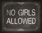 No Girls Allowed Chalkboard Background