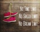 No Time Limit No Speed Limit No Dream Limit Pink Shoes