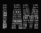 Names of Jesus I AM Silhouette Black