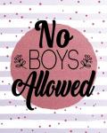 No Boys Allowed Stripes and Dots Pink