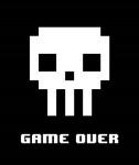Game Over  - White Skull