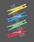 Sort Wash Dry Fold Clothespins Primary Colors