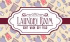 Laundry Room Sign Yellow Pattern