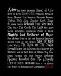 Names of Jesus Rectangle Gray and Red Text