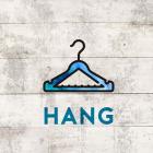 Laundry Sign White Wood Background - Hang