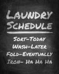 Laundry Schedule Chalkboard
