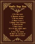 God's Top Ten Brown and Gold Design