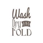 Wash Dry And Fold Brown Text
