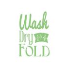 Wash Dry And Fold Green Text