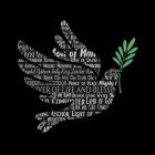 Names of Jesus Dove Silhouette Black