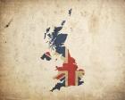Map with Flag Overlay United Kingdom