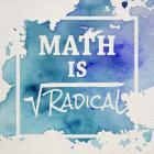 Math Is Radical Watercolor Splash Blue