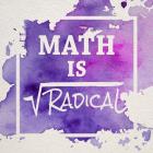 Math Is Radical Watercolor Splash Purple