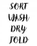 Sort Wash Dry Fold  - White