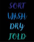 Sort Wash Dry Fold  - Black and Blue