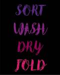 Sort Wash Dry Fold  - Black and Purple