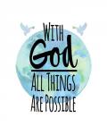 With God All Things Are Possible - Watercolor Earth White