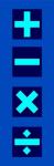 Math Symbols Wall Scroll - Blue