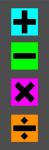 Math Symbols Wall Scroll - Colorful Boxes