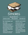 S'mores Recipe Blue Background