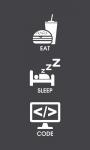 Eat Sleep Code - White Icons