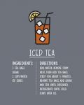 Iced Tea Recipe Gray Background