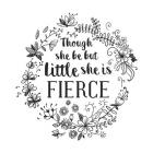 Though She Be But Little - Wreath Doodle White