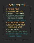 God's Top Ten Stitch Border - Orange