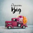 Dream Big - Pink Truck and Flowers