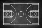 Basketball Court Chalkboard Background