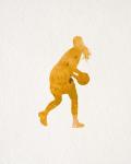 Basketball Girl Watercolor Silhouette Part III