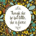 Though She Be But Little - Retro Floral Black