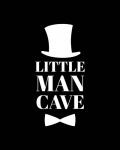 Little Man Cave Top Hat and Bow Tie - Black
