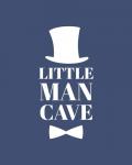 Little Man Cave Top Hat and Bow Tie - Blue