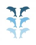 Leaping Dolphins - Blue