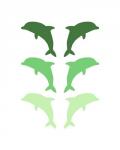 Leaping Dolphins - Green