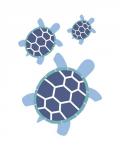 Three Turtles - Blue