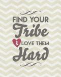 Find Your Tribe - Beige Chevron Pattern