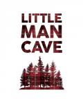 Little Man Cave - Trees Red Plaid