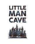 Little Man Cave - Trees Blue Plaid