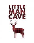 Little Man Cave - Deer Red Plaid