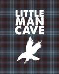 Little Man Cave - Eagle Blue Plaid Background