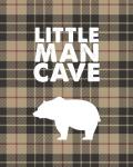 Little Man Cave - Bear Tan Plaid Background