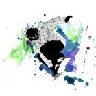 Snowboarder Watercolor Splash Part II