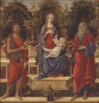 Enthroned Madonna with Child and Saints