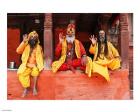 Three Saddhus at Kathmandu Durbar Square