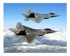 Two F-22 Raptor in Flying